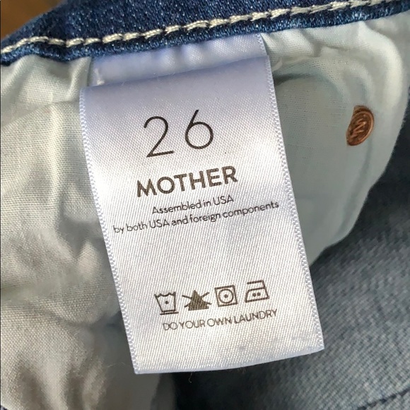 Mother The Double Fray Charmer denim size 26 - Picture 9 of 9